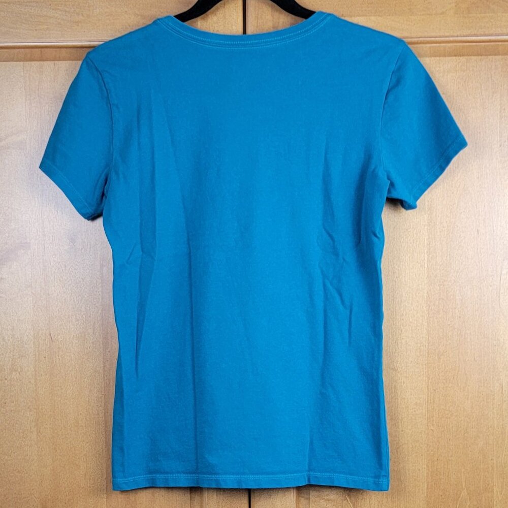 Life Is Good Aqua V-Neck Short Sleeve This Is How I Roll Cat Crusher Tee - XS - Picture 6 of 8
